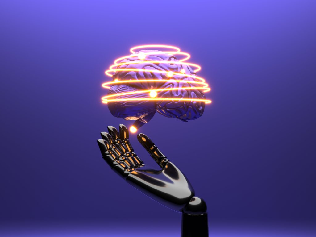 Ai Cloud Concept With Robot Arm 1